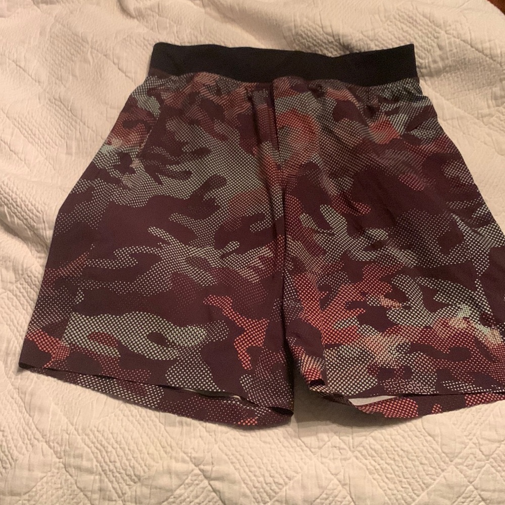 lululemon athletica Camo Athletic Shorts - Black and Purple